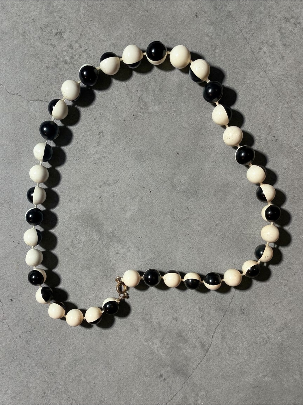 Classic Black & Cream Beaded Necklace - Women Jewelry